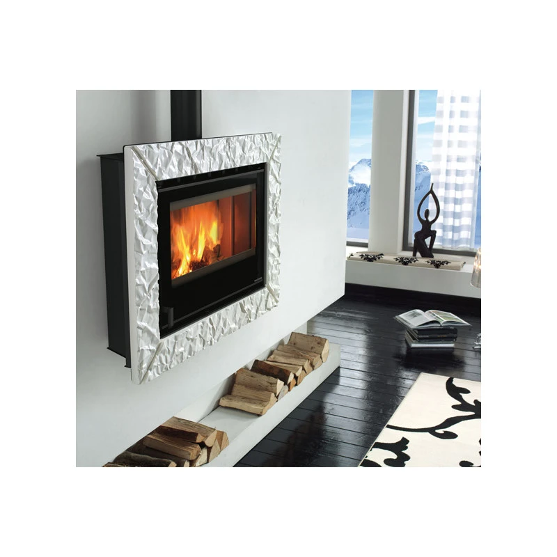 Cadre en faïence rugueuse Blanc Infinity pour insert - LA NORDICA EXTRAFLAME Cadre En Faïence Rugueuse Blanc Infinity Pour Insert - LA NORDICA EXTRAFLAME -Magasin De Cheminées cadre faience blanc infinity