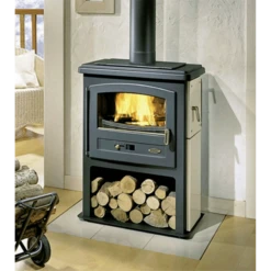 ECO Emaillée 8,5 Kw Réserves De Bûches - Poêle à Bois GODIN -Magasin De Cheminées eco emaillee 85 kw poele a bois godin 4