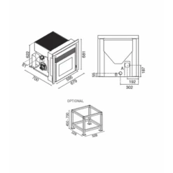 ANDREA 11 Kw - Insert à Granulés EVA CALOR -Magasin De Cheminées insert granules eva calor andrea 2