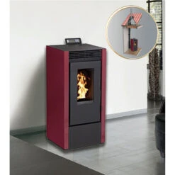 MARINA 14 Kw - Pack Poêle + Conduit Vertical 80/125 + Canalisable - INTERSTOVES