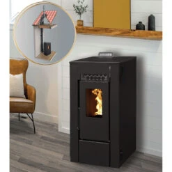 PACK POÊLE À GRANULÉS LINA 8 KW + Conduit Vertical 80/125 - INTERSTOVES