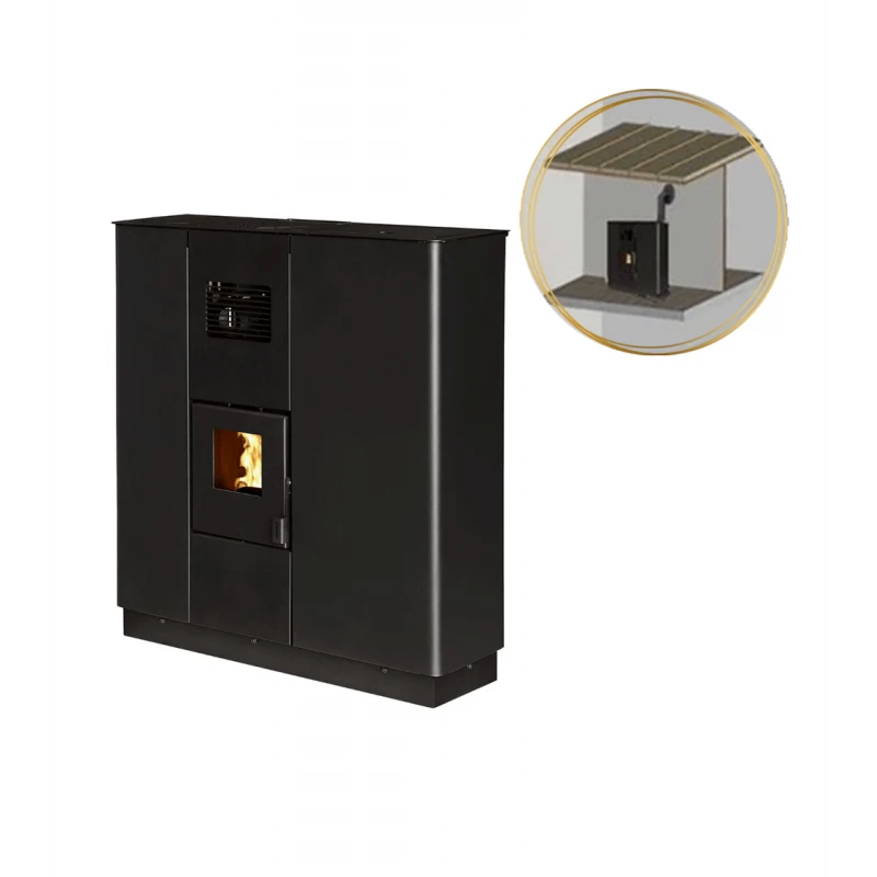 CORTINA 12 kW - PACK poêle + Conduit ventouse - INTERSTOVES CORTINA 12 KW - PACK Poêle + Conduit Ventouse - INTERSTOVES -Magasin De Cheminées pack poele ventouse cortina 12 1