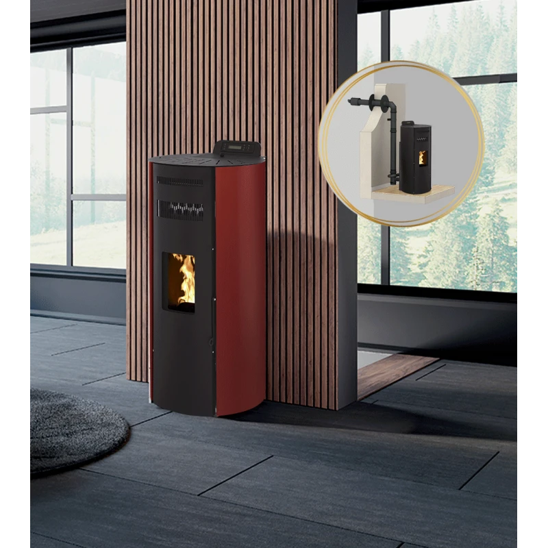 LEANDRO 14kW - PACK poêle + Conduit ventouse - INTERSTOVES LEANDRO 14kW - PACK Poêle + Conduit Ventouse - INTERSTOVES -Magasin De Cheminées pack poele ventouse leandro 14 1