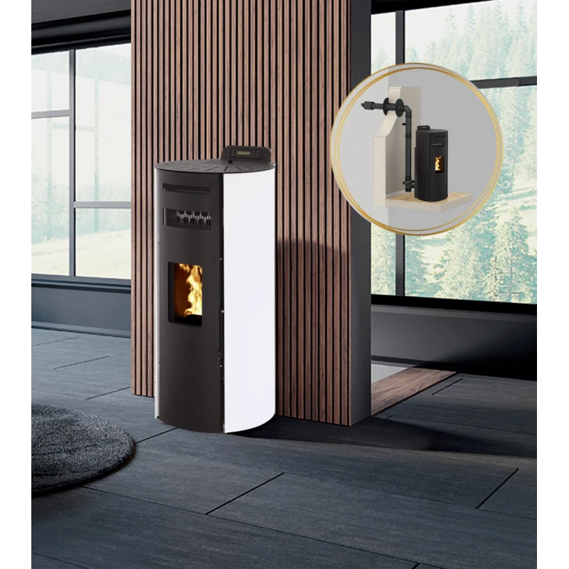 LEANDRO 14kW - PACK poêle + Conduit ventouse - INTERSTOVES LEANDRO 14kW - PACK Poêle + Conduit Ventouse - INTERSTOVES -Magasin De Cheminées pack poele ventouse leandro 14 2