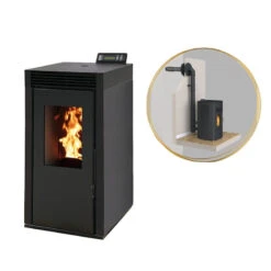 MARINA 8kw - PACK Poêle + Conduit Ventouse -INTERSTOVES -Magasin De Cheminées pack poele ventouse marina 8 2