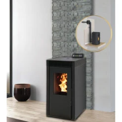 MARINA 8kw - PACK Poêle + Conduit Ventouse -INTERSTOVES -Magasin De Cheminées pack poele ventouse marina 8 4