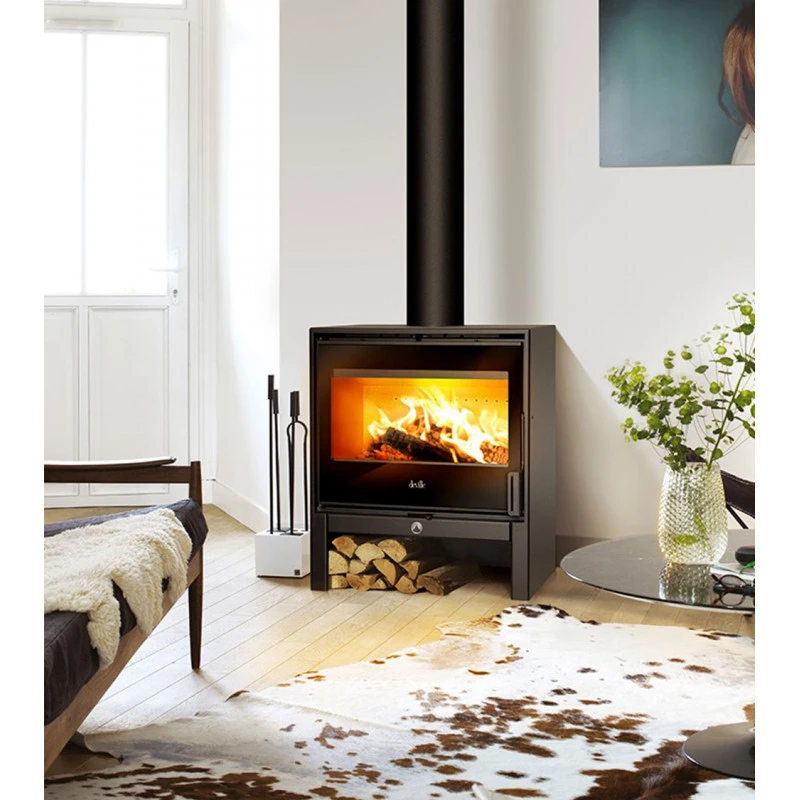 LÉMAN 8 kW - Poêle à bois DEVILLE LÉMAN 8 KW - Poêle à Bois DEVILLE -Magasin De Cheminées poele bois deville leman 8