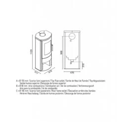 GINEVRA 8,1 Kw - Poêle à Bois Etanche EVA CALOR -Magasin De Cheminées poele bois eva calor ginevra 8 4