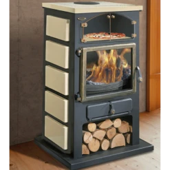 CHAMONIX XXL 12 Kw Acier Emaillé - Poêle à Bois GODIN