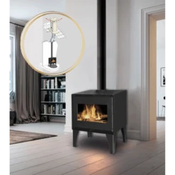 Pack Poêle à Bois + Conduit 150 EDOARDO 10 KW - Poêle à Bois INTERSTOVES