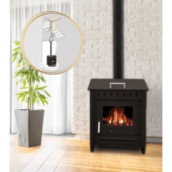 Pack Poêle à Bois JUAN 14kW + Conduit 150 - INTERSTOVES