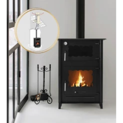 Pack Poêle à Bois + Conduit 150 ROSA 13kW - Poêle à Bois INTERSTOVES