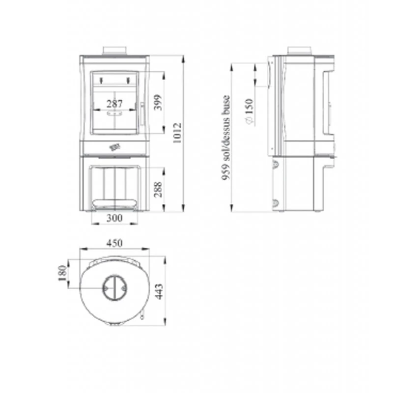 Poêle à bois 8,5 Kw Mirande GODIN Poêle à Bois 8,5 Kw Mirande GODIN -Magasin De Cheminées poele bois mirande godin 1
