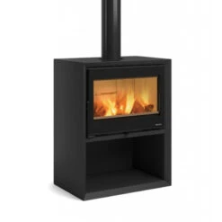 DANTE CON PORTALEGNA 8.8 KW - Poêle à Bois La NORDICA EXTRAFLAME -Magasin De Cheminées poele bois nordica dante con portalegna 8 2