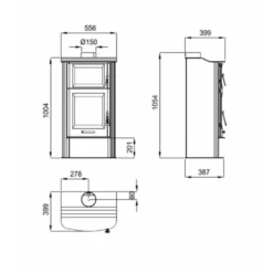 GIULIO 16 KW - Poêle à Bois STOVIA -Magasin De Cheminées poele bois stovia giulio 16 2