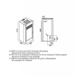 BEATRICE 15,4 Kw Canalisable - Poêle à Granulés EVA CALOR -Magasin De Cheminées poele granules eva calor beatrice 15 3