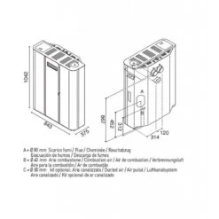 DILETTA 10,5 Kw étanche Canalisable - Poêle à Granulés EVA CALOR -Magasin De Cheminées poele granules eva calor diletta 10 7