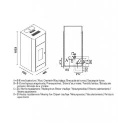 FRIDA 17,5 Kw Hydraulique - Poêle à Granulés EVA CALOR -Magasin De Cheminées poele granules eva calor frida 17 5