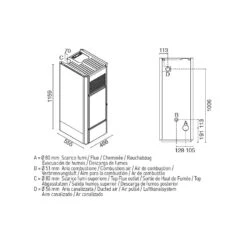 INES 15,4 Kw Canalisable- Poêle à Granulés EVA CALOR -Magasin De Cheminées poele granules eva calor ines 15 canalisable 4