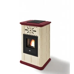 MARIA 13,5 Kw - Poêle à Granulés En Faïence EVA CALOR 3 MARIA 13,5 Kw - Poêle à Granulés En Faïence EVA CALOR -Magasin De Cheminées poele granules eva calor maria 13 3