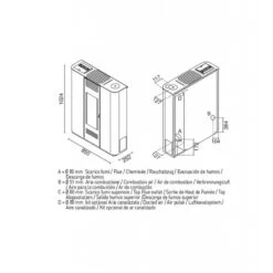 REBECCA 9,4 Kw - Poêle à Granulés Canalisable EVA CALOR -Magasin De Cheminées poele granules eva calor rebecca 10 4