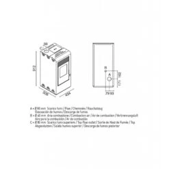 RITA 9,5 Kw - Poêle à Granulés EVA CALOR -Magasin De Cheminées poele granules eva calor rita 9 4