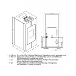 TOSCA 24 Kw Hydraulique - Poêle à Granulés EVA CALOR -Magasin De Cheminées poele granules eva calor tosca 24 3