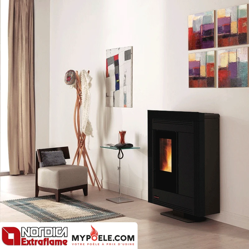 Souvenir Steel Evo 10.2 kw canalisable - Poêle à granulés LA NORDICA EXTRAFLAME Souvenir Steel Evo 10.2 Kw Canalisable - Poêle à Granulés LA NORDICA EXTRAFLAME -Magasin De Cheminées poele granules extraflame souvenir steel canalise 2
