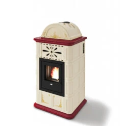 DIANA 13,5 Kw - Poêle à Granulés En Faïence EVA CALOR -Magasin De Cheminées poele granules faience eva calor diana 13 3