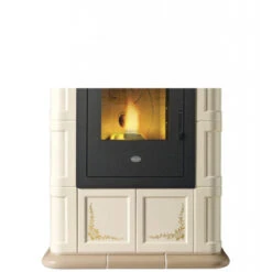 DIANA 13,5 Kw - Poêle à Granulés En Faïence EVA CALOR -Magasin De Cheminées poele granules faience eva calor diana 13 5