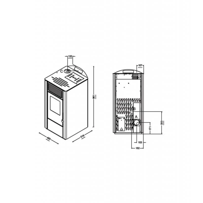 Lory 9 kw - Poêle à Granulés PUNTO FUOCO Lory 9 Kw - Poêle à Granulés PUNTO FUOCO -Magasin De Cheminées poele granules punto fuoco lory 2