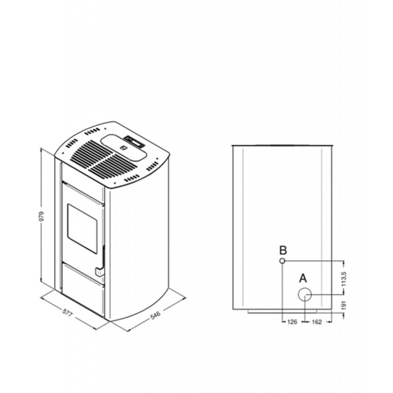 Stella 10kw - Poêle à Granulés PUNTO FUOCO Stella 10kw - Poêle à Granulés PUNTO FUOCO -Magasin De Cheminées poele granules punto fuoco stella 3