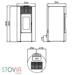 DINO 12 KW étanche - Poêle à Granulés STOVIA -Magasin De Cheminées poele granules stovia dino 12 3
