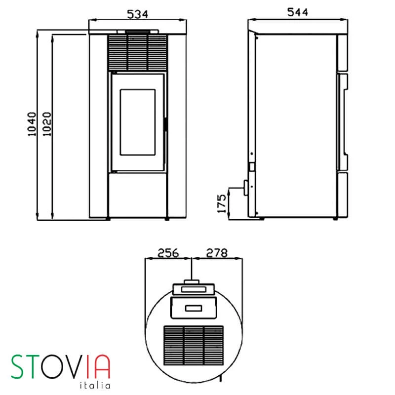 DINO 9 kW étanche - Poêle à granulés STOVIA DINO 9 KW étanche - Poêle à Granulés STOVIA -Magasin De Cheminées poele granules stovia dino 9 3