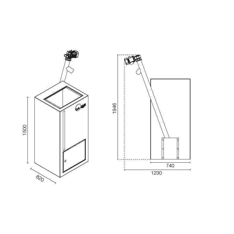 Réservoir complémentaire de stockage de granulés - EVA CALOR Réservoir Complémentaire De Stockage De Granulés - EVA CALOR -Magasin De Cheminées reservoir stockage granules eva calor2 2